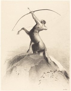 Centaur visant les Nues (Centaur care vizează norii) norvegian av Odilon Redon