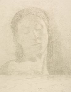 Lukkede øyne av Odilon Redon