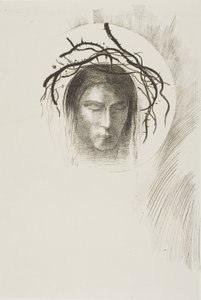 Dagen viser seg endelig,...og i selve solskiven skinner Jesu Kristi ansikt, plate 24 av 24 av Odilon Redon