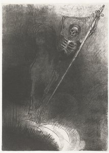 De Dood te paard ...og den som klatret på den ble kalt Døden (tittel på objekt) Apocalypse of Saint John (serietittel) Openbaring van Johannes (serietittel) av Odilon Redon