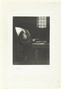 Leseren Le Liseur (tittel på objekt) Portrett av Rodolphe Bresdin av Odilon Redon