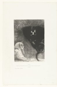 Fra sfinx til chimaera Sfinksen: ... mitt blikk, som ingenting kan avvike, forblir anstrengt gjennom ting på en utilgjengelig horisont, Chimeraen: Meg, jeg er lett og glad! Temptation of Saint Anthony (2) (serietittel) Søking van de heilig av Odilon Redon