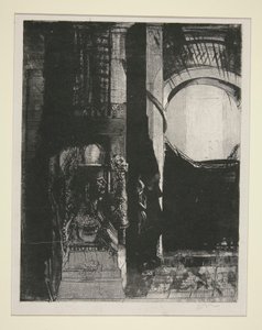 Og overalt er det basaltsøyler av Odilon Redon