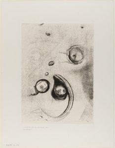 Og hodeløse øyne fløt som bløtdyr, plate XIII av Tentation de St. Antoine av Odilon Redon