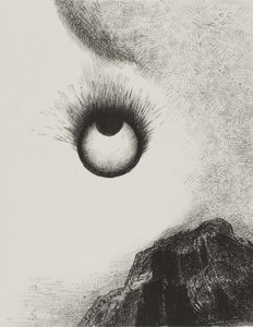 Overalt brenner øyeepler, plate 9 fra The Temptation of Saint Anthony (1. serie) av Odilon Redon