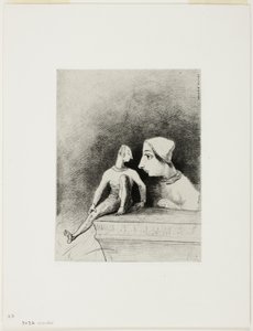 Felineness, plate syv fra In Dreams av Odilon Redon