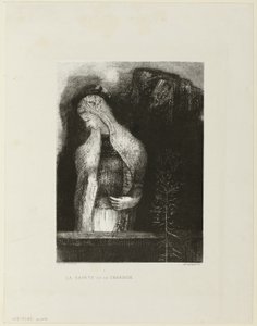 Kvinne Saint og Thistle av Odilon Redon