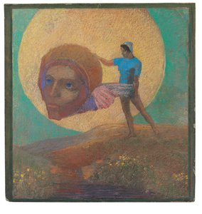 Figur med et bevinget hode (The Fall of Icarus) av Odilon Redon