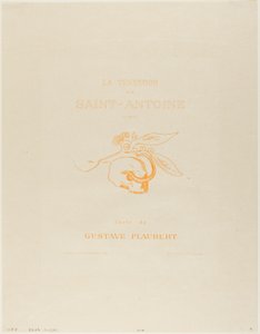 Frontispice/tittelplate for Tentation de St. Antoine av Odilon Redon