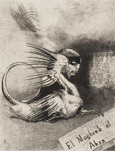 Frontispice for El Moghreb al Aksa av Edmond Picard av Odilon Redon