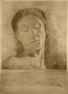 Lukkede øyne av Odilon Redon