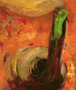 Grønn død, ca. 1905 av Odilon Redon