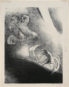 He Falls Head Foremost Into the Abyss, plate 17 av 24 av Odilon Redon