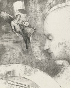 Heavenly Art, 1894 (trykk) av Odilon Redon