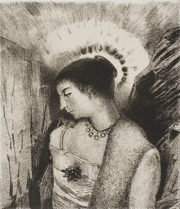 Her er den gode gudinnen, fjellenes Idaean Mother, plate 15 av 24 av Odilon Redon