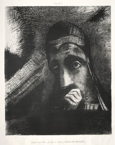 Homage to Goya: In My Dream I Saw in the Sky a Face of Mystery, 1885. av Odilon Redon