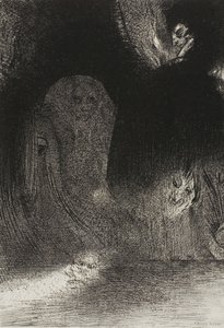 Jeg har noen ganger sett på himmelen det som så ut til å være som former for ånder, plate 21 av 24 av Odilon Redon
