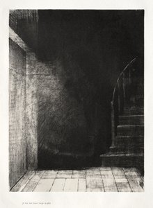 Jeg så et lysglimt, stort og blekt av Odilon Redon