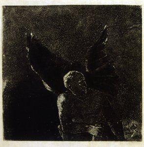 Illustrasjon av Odilon Redon for #39;Les Fleurs du Mal#39; av Baudelaire. 1891. av Odilon Redon