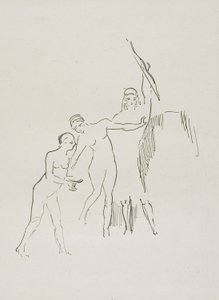 Straks tre gudinner oppstår, plate 11 av 24 av Odilon Redon