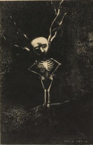 I labyrinten av grener dukket den bleke figuren opp, plate 2 av 7 av Odilon Redon
