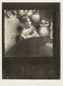 In the Spheres (The Breath Who Leads Living Creatures is also in the Spheres), plate fem fra To Edgar Poe av Odilon Redon