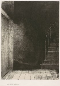 Det var en hånd, tilsynelatende like mye av kjøtt og blod som mitt eget, plate 4 av 6 av Odilon Redon
