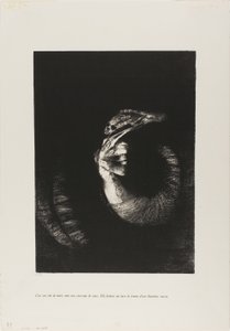 Det er en hodeskalle med roser... av Odilon Redon