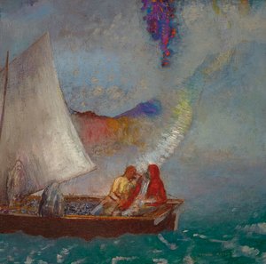 Det grå seilet, um 1900-1904. av Odilon Redon