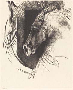 The Courier (veddeløpshesten) av Odilon Redon