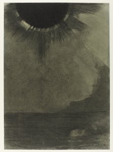 Le Noyé Drukner i et vann, ved måneskinn av Odilon Redon