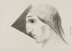 Madness, tallerken seks fra To Edgar Poe av Odilon Redon