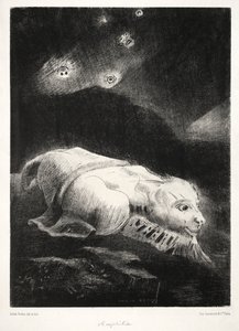 Origins: When Life Was Awakening in the Depths of Obscure Matter, 1883. av Odilon Redon