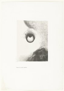 Flamme øyne overalt Partout des prunelles flamboient (tittel på objekt) Tentation de Saint-Antoine (1) (serietittel) Temptation of Saint Anthony (serietittel) av Odilon Redon