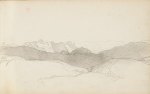 Side fra en skissebok, "Baskerlandet", 1862-63 av Odilon Redon