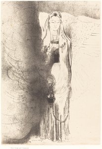 Så tok engelen røkelseskaret (Og engelen tok røkelseskaret) av Odilon Redon