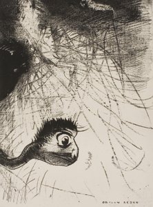 St. Anthony: "Et sted må det være primordiale former hvis kropper bare er bilder", plate 4 av 6 av Odilon Redon