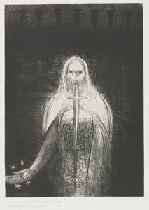 The Apocalypse of Saint John: Og han hadde i sin høyre hånd syv stjerner..., 1899. av Odilon Redon