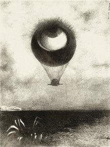 Øyet, som en merkelig ballong, stiger mot det uendelige. Serie: For Edgar Poe, 1882 av Odilon Redon
