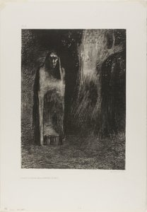 The Man was Alone in a Night Landscape, fra Night av Odilon Redon