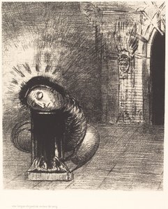 En lang puppe, fargen på blod av Odilon Redon