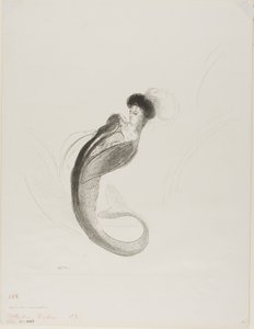 Prøvelitografi uten tittel av Odilon Redon