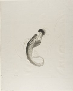 Prøvelitografi uten tittel av Odilon Redon