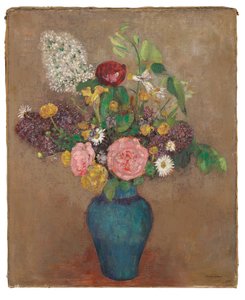 Vase med blomster av Odilon Redon