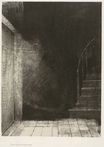 Vi så begge et stort blekt lys, plate 2 av 6 av Odilon Redon