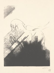 Bevinget hest av Odilon Redon