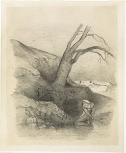 Kvinne på kne av Odilon Redon