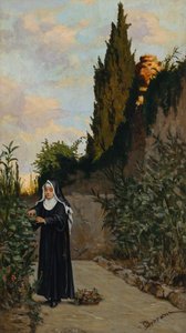 Nonne i hagen