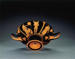 Attisk rødfigur kylix, ca.470 f.Kr av Oedipus Painter