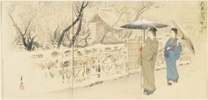 Garyo_bai Plum in Kameido, December 1895 av Ogata Gekko